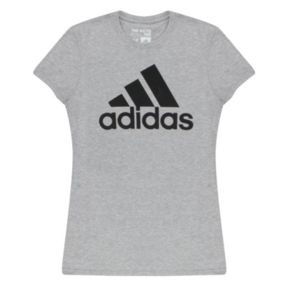 Adidas grey logo tee, M